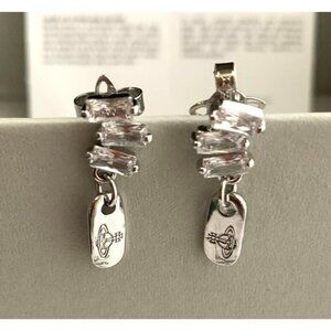 Vivienne Westwood Orb Earrings Silver 2cm Accessory Jewelry with drawstring